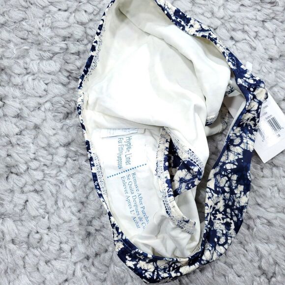Andie Swim x Faherty Bikini Bottom Size XL Blue Cream Swimsuit Island Batik - Picture 5 of 8